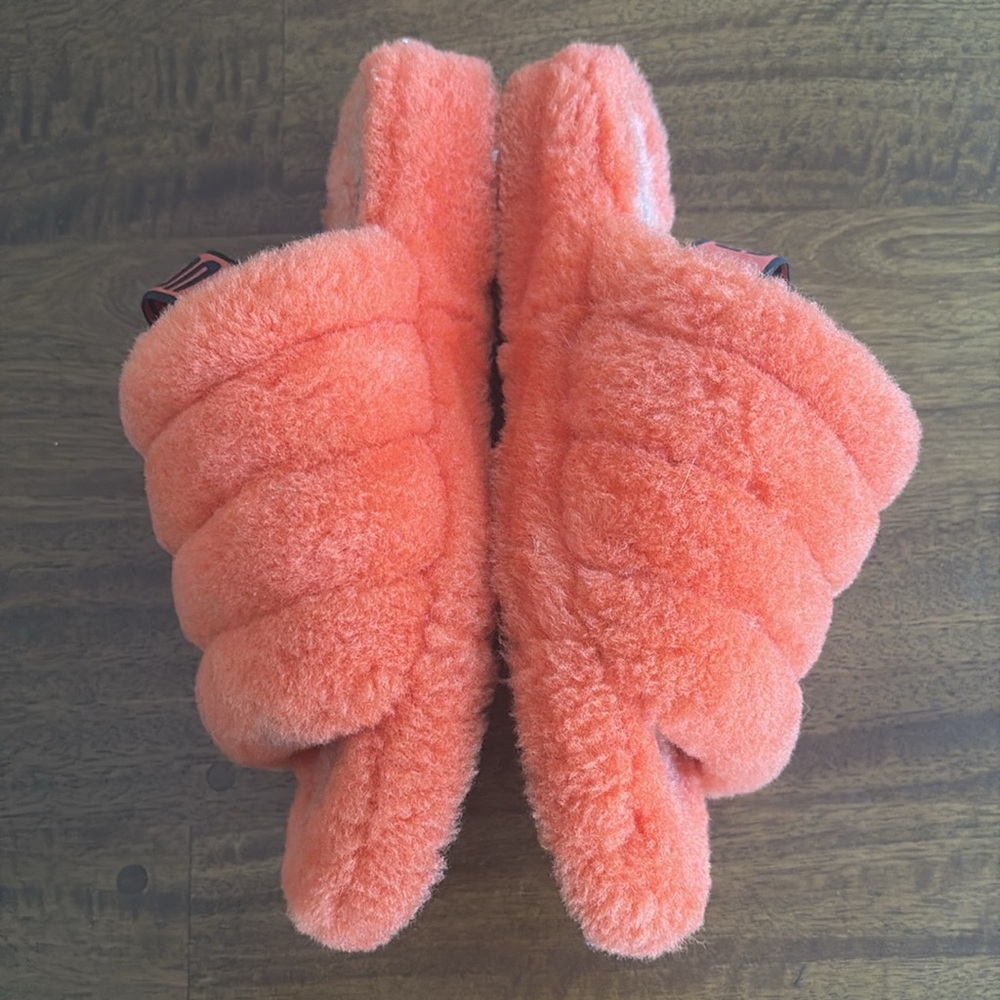 UGG Orange Fluff Yeah Slippers with Slingback - Picture 3 of 7